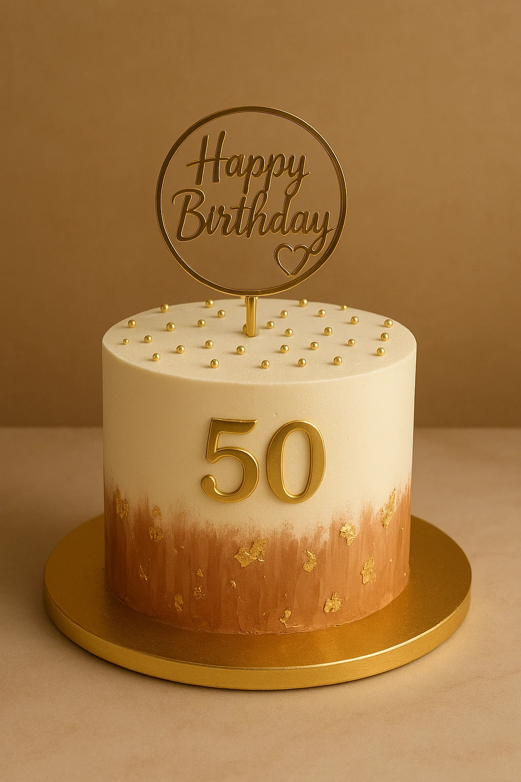 50th Birthday Ombre Cake-